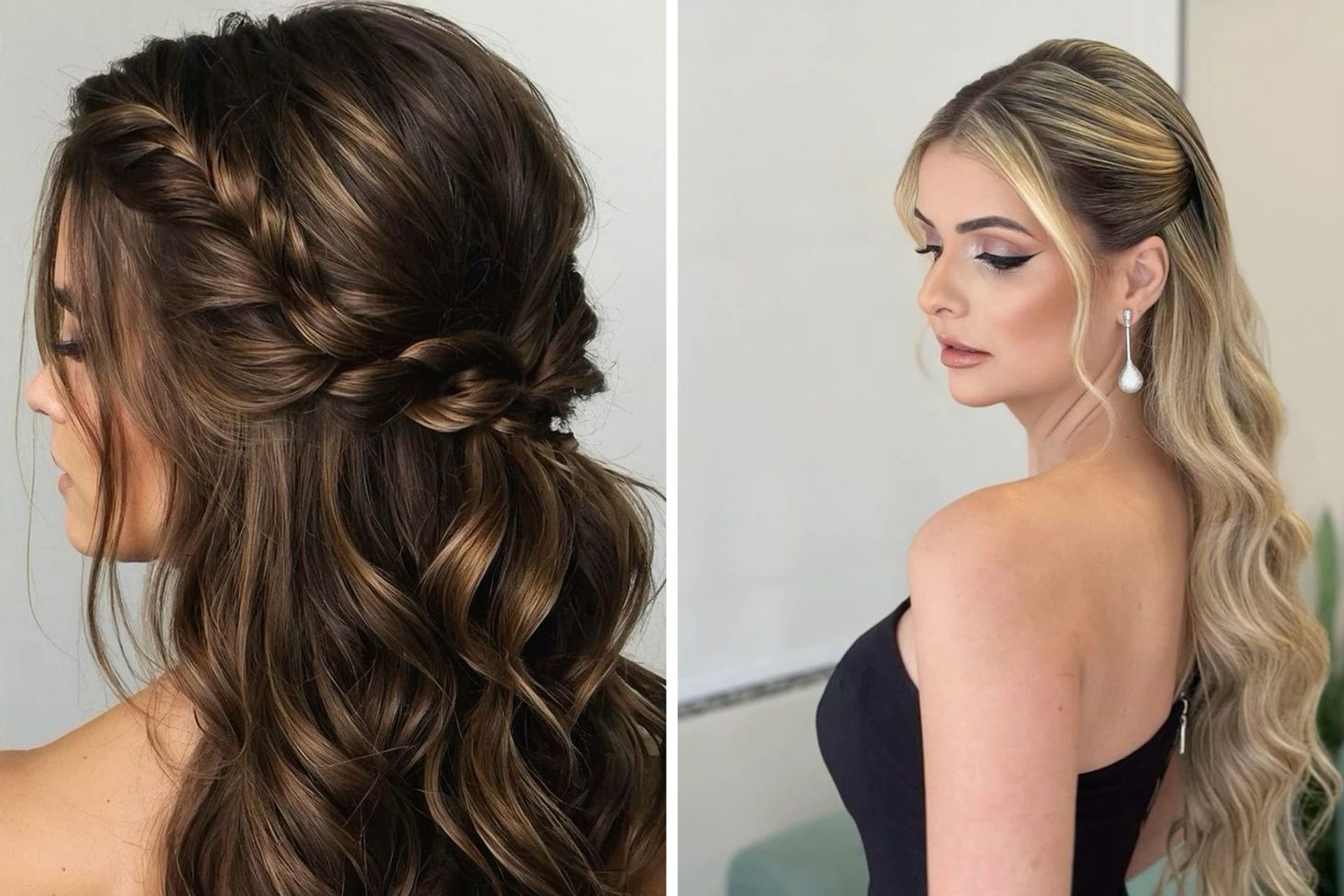 penteado semi preso para casamento