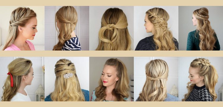 penteado semi preso rápido