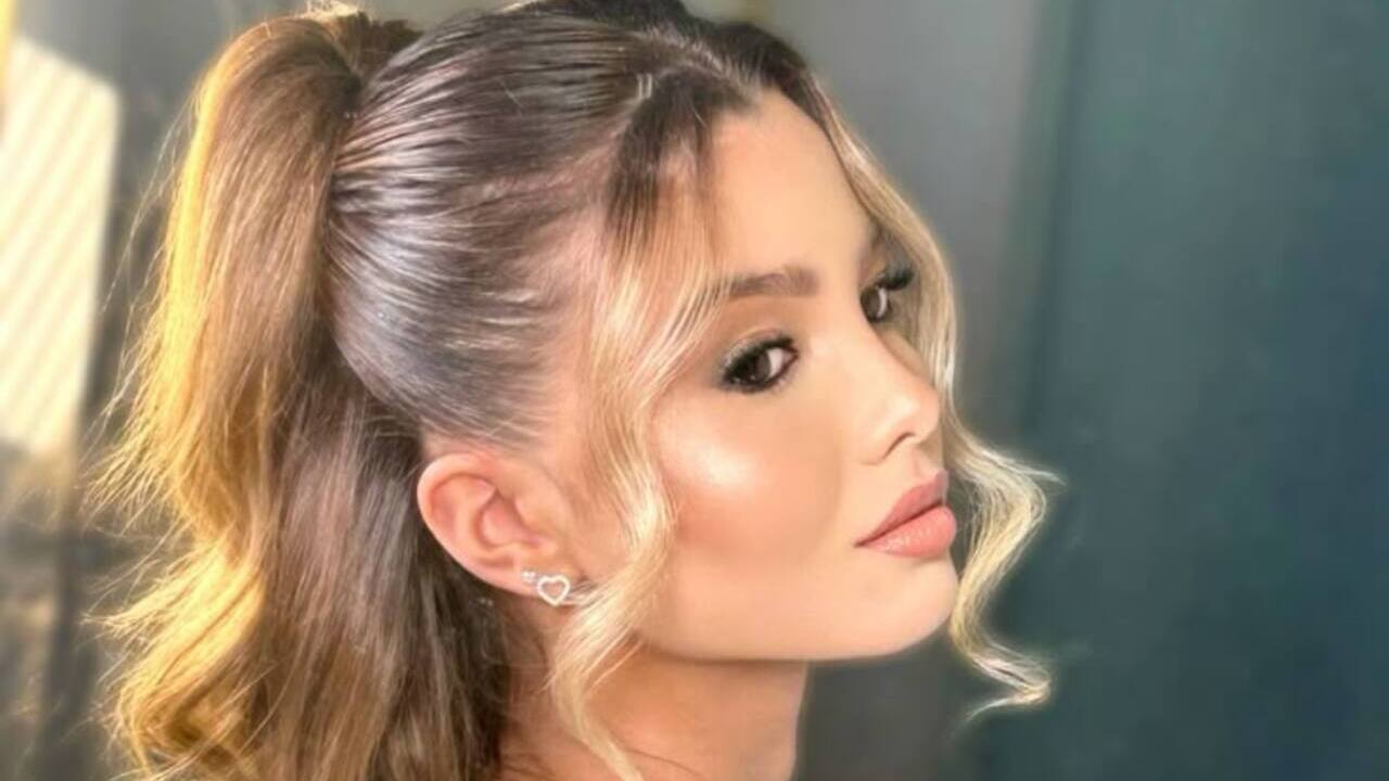 penteado semi preso cabelo ondulado