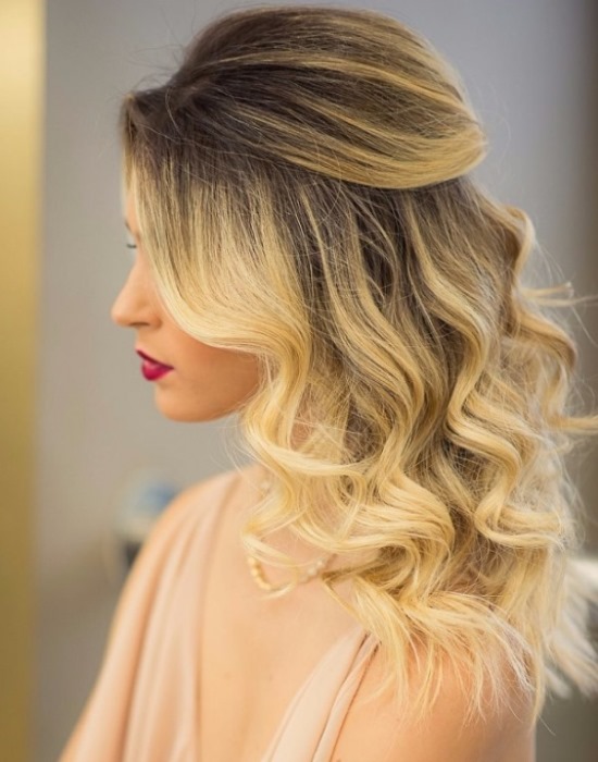 penteado semi preso com torção