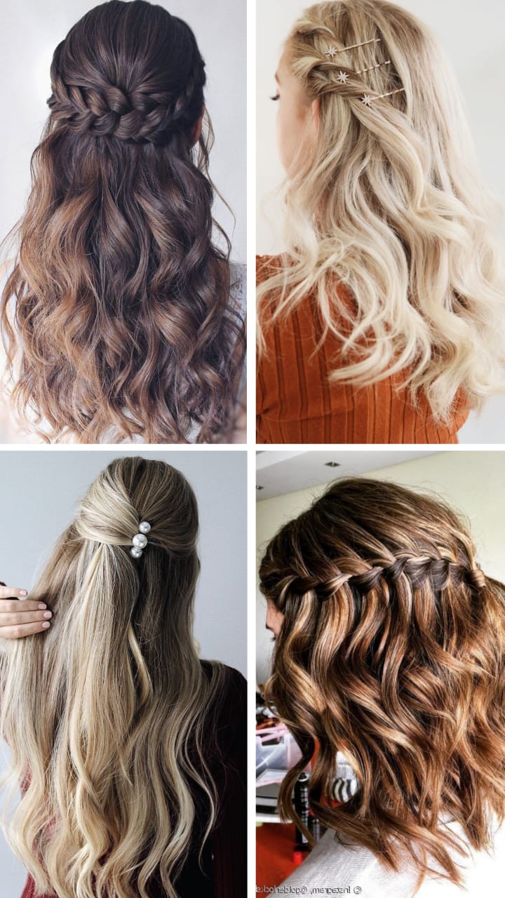 penteados para cabelo ondulado longo