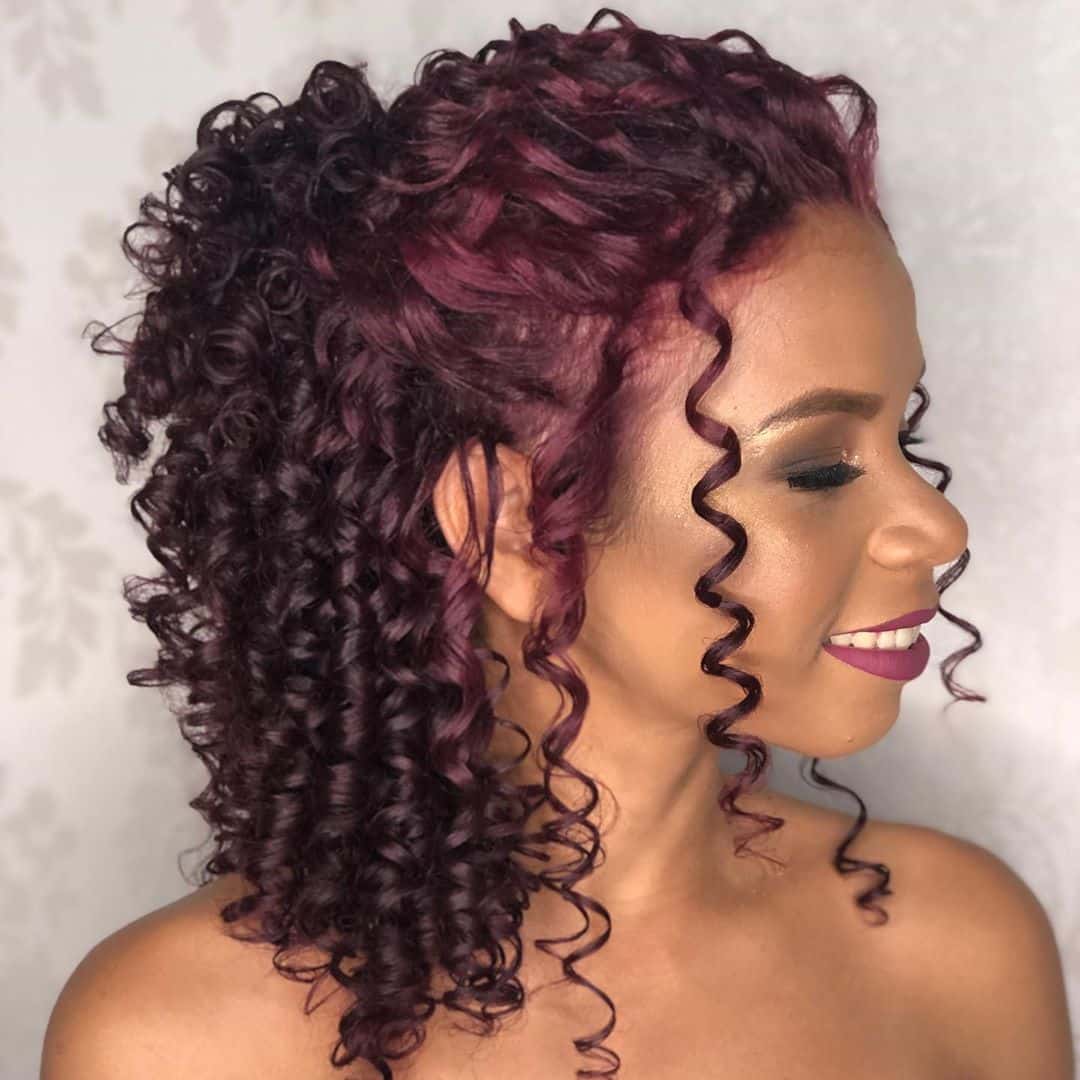penteados semi-presos cabelo cacheado