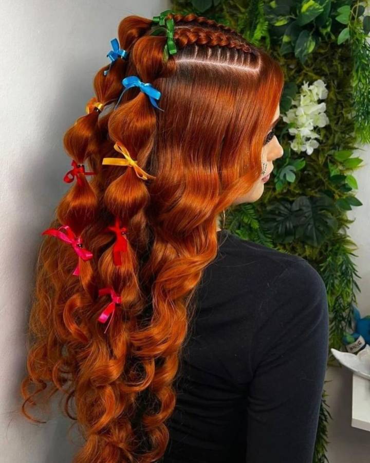 penteados para cabelo ondulado longo