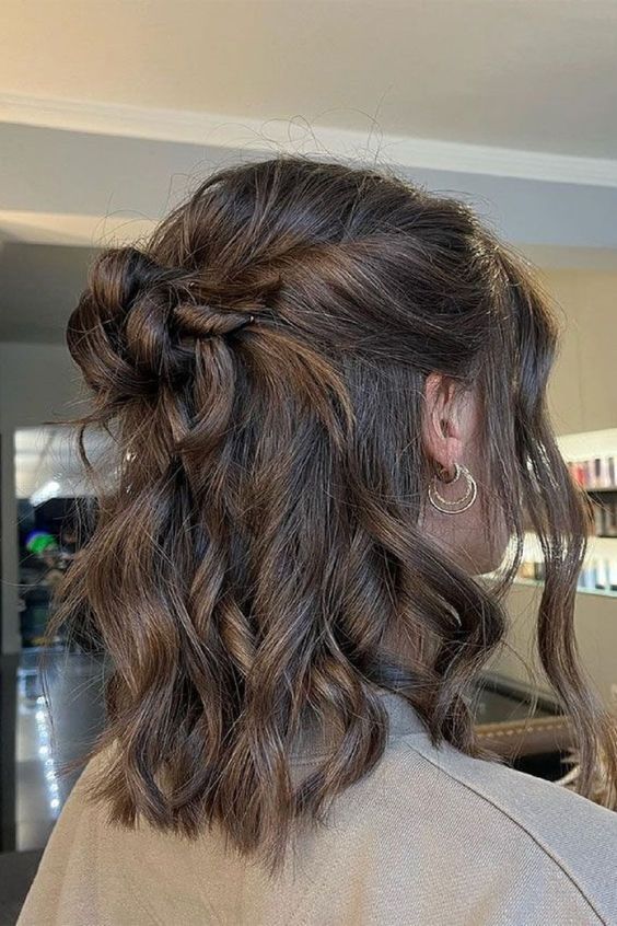 penteados simples para cabelo ondulado 5 minutos