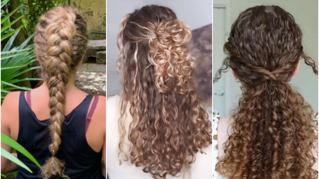 penteados para cabelo ondulado solto