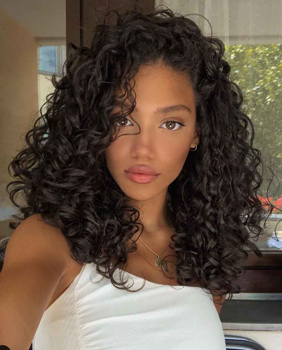 penteados para cabelo ondulado longo