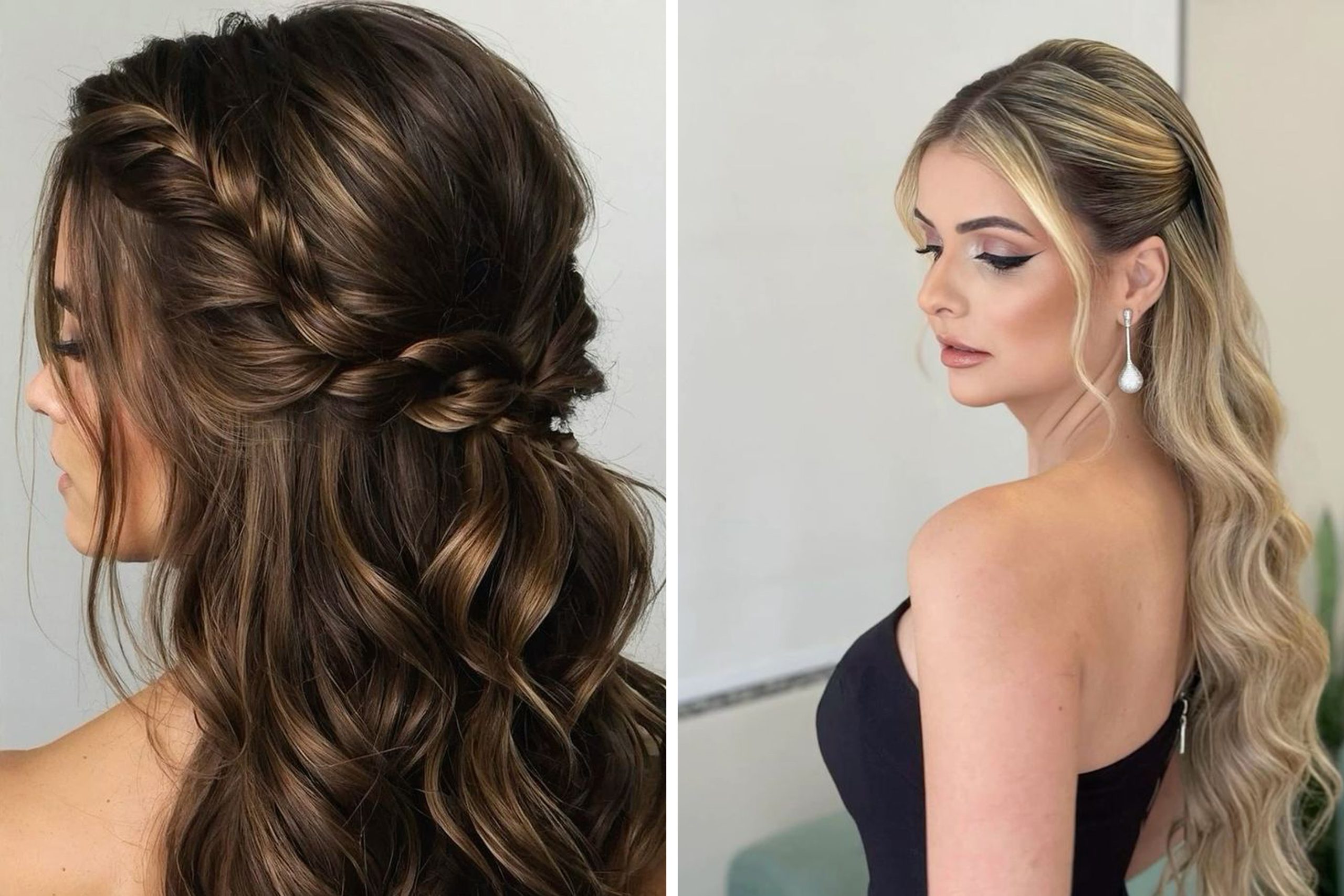 penteados semi presos para casamento
