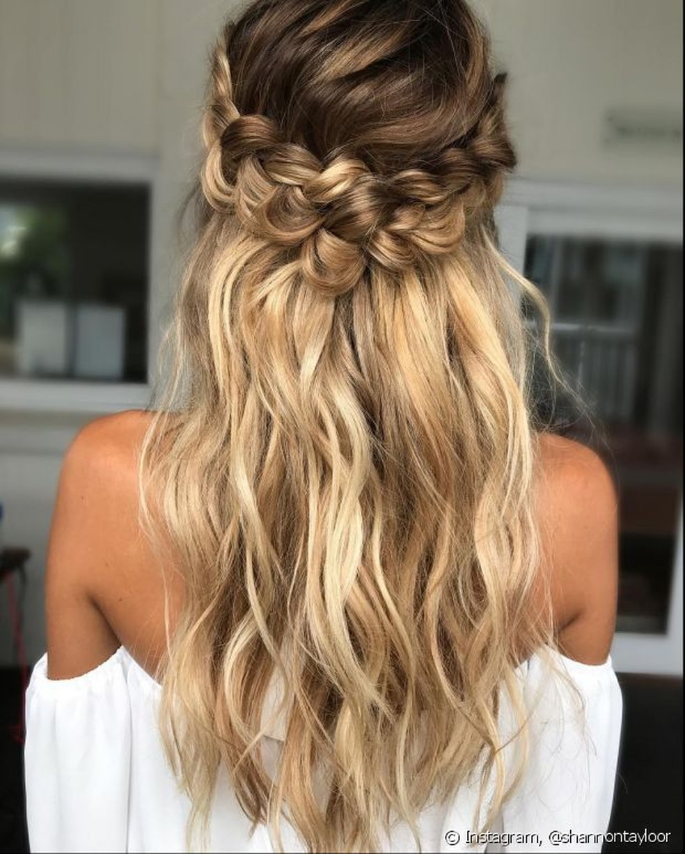 penteados semi presos para cabelo liso