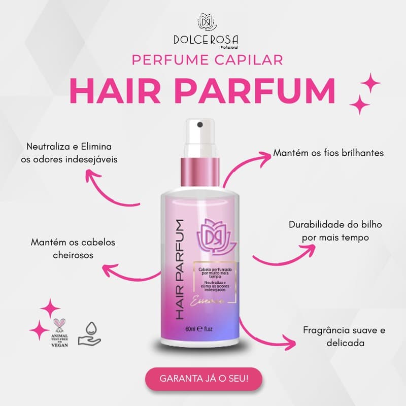 perfume capilar com aloe vera e pantenol