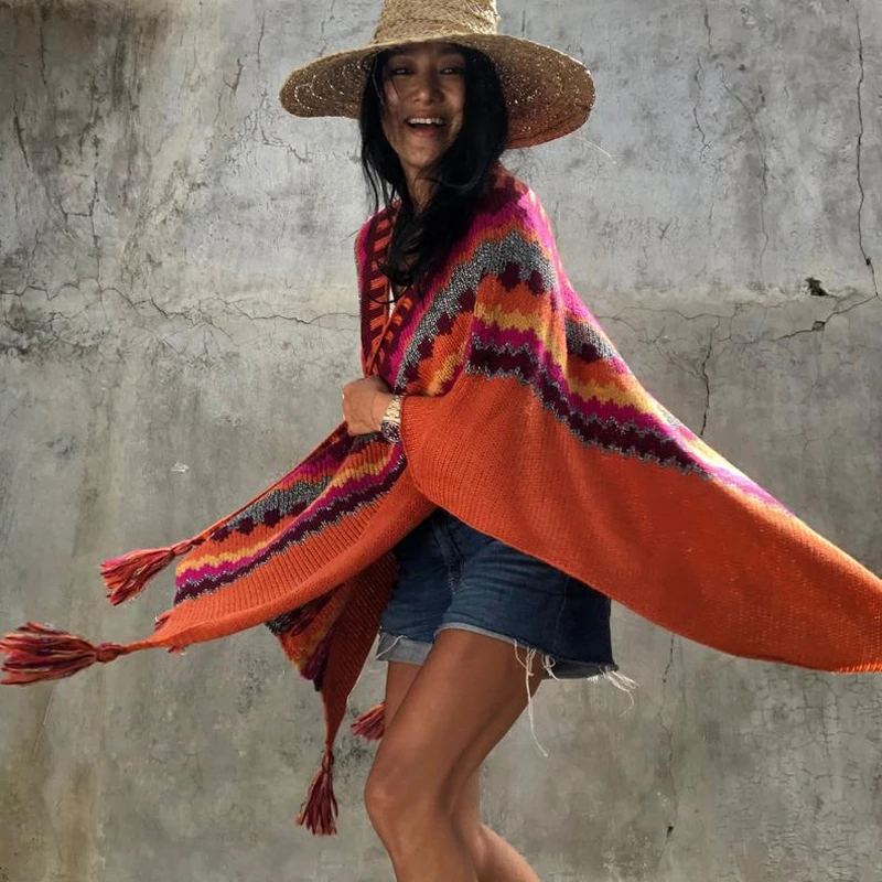 poncho de moda
