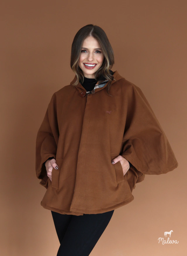 poncho de tricô