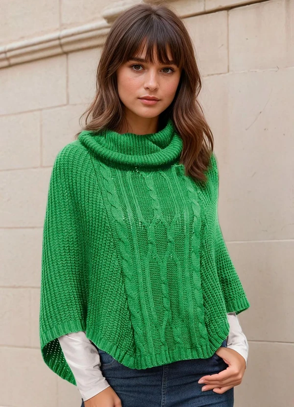 poncho estampado