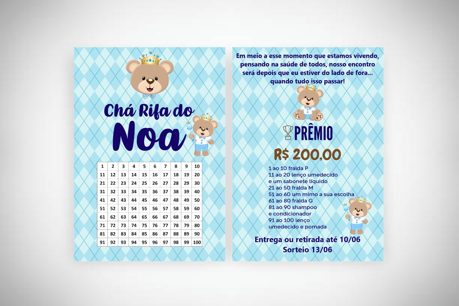tabela de números chá rifa