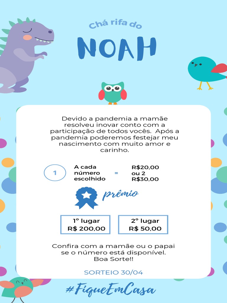 organizar chá de fraldas rifa