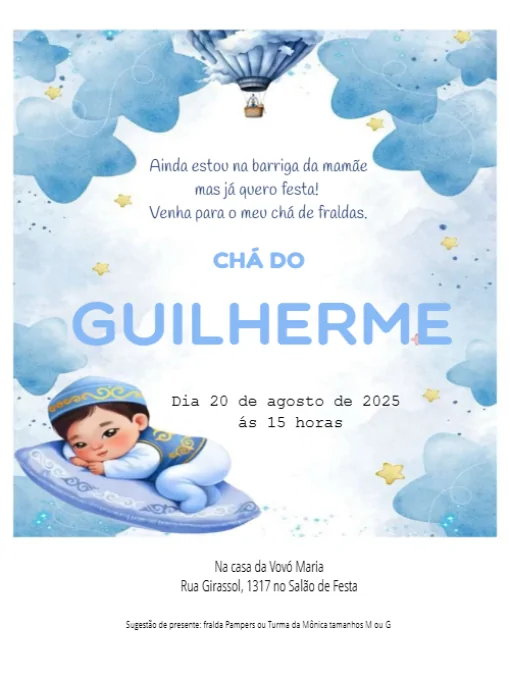 chá rifa com PIX