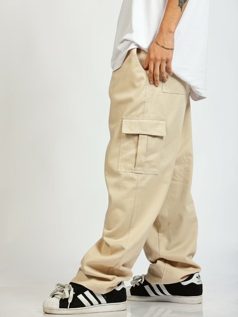 saia cargo bege feminina