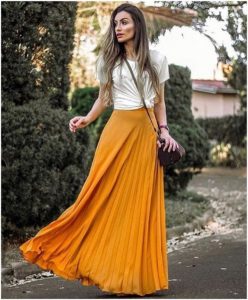 saia longa estampada