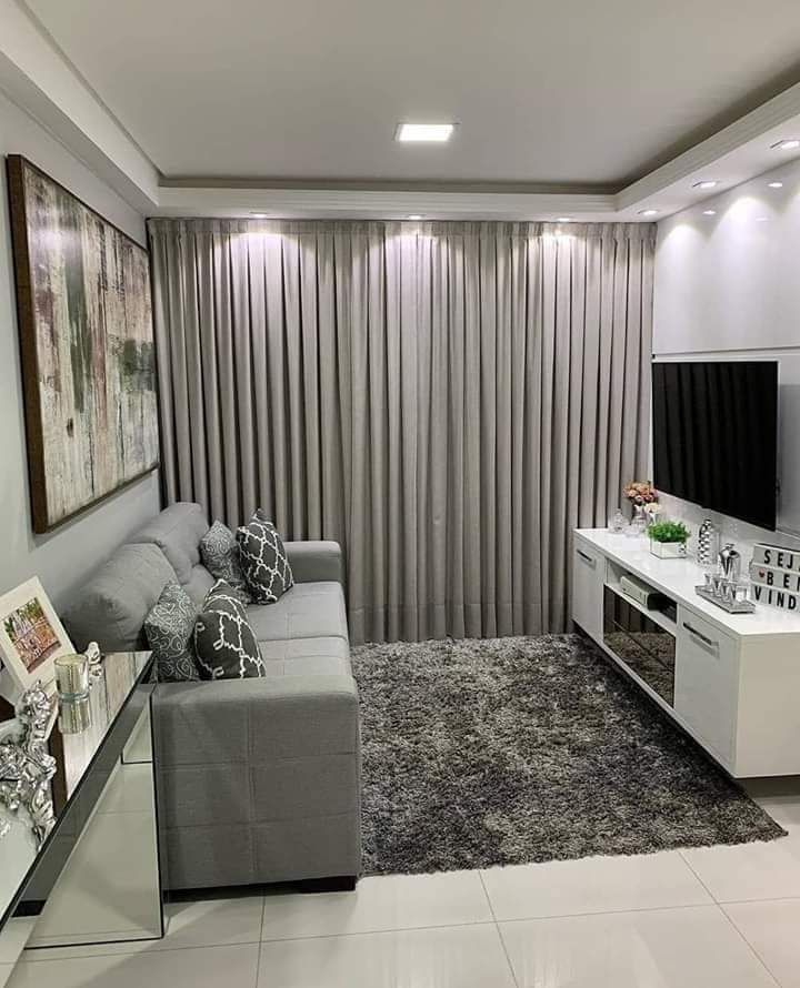 decoração sala pequena elegante