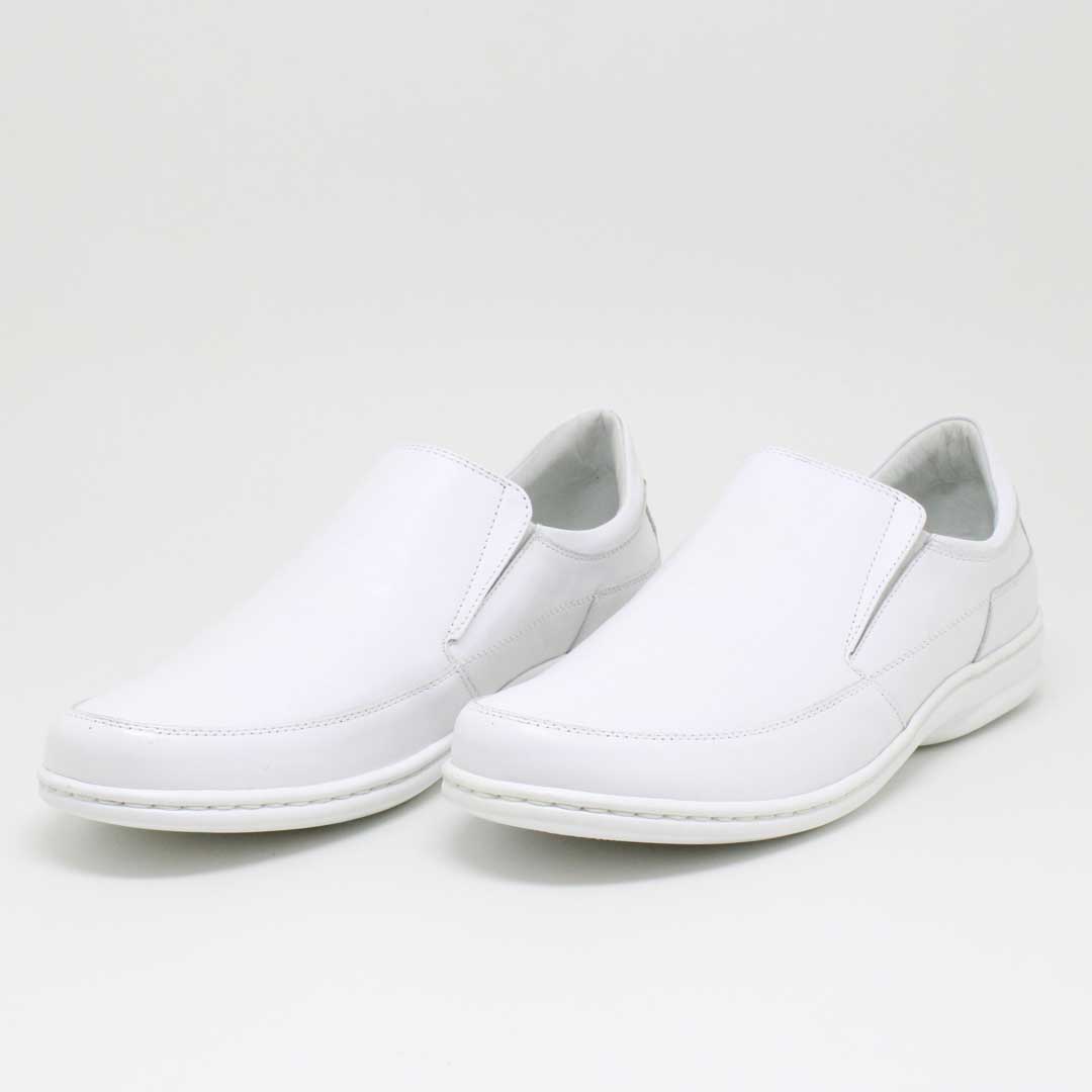 sapato branco couro