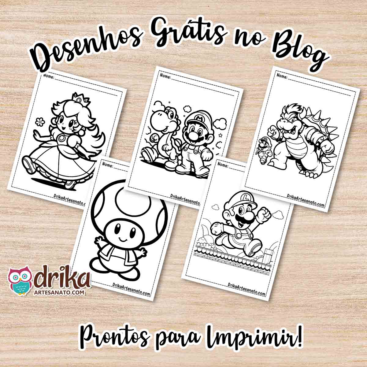 super mario pdf para colorir