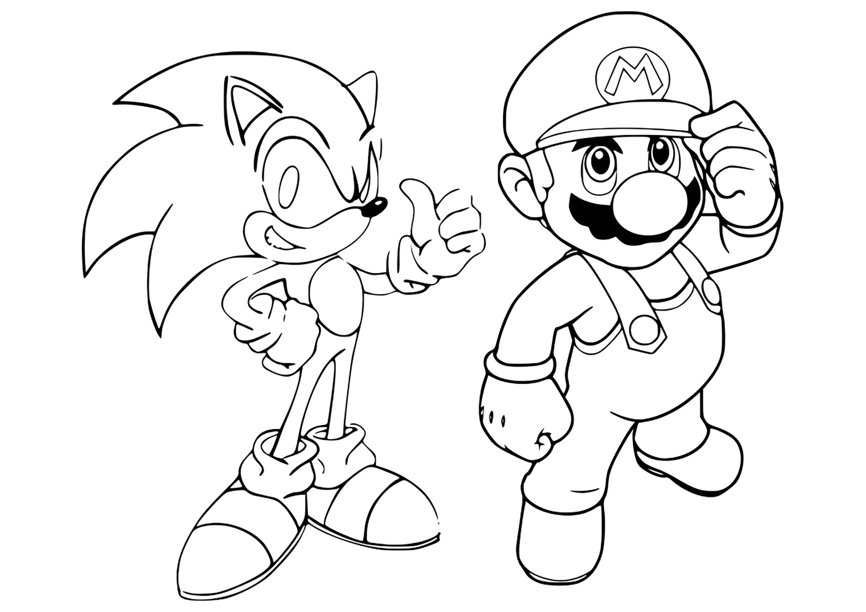 mario bros colorir