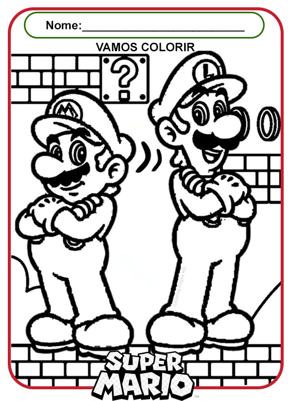 desenhos do mario para imprimir