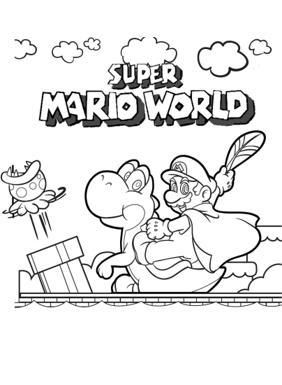 mario bros colorir