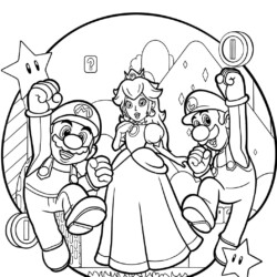super mario pdf para colorir