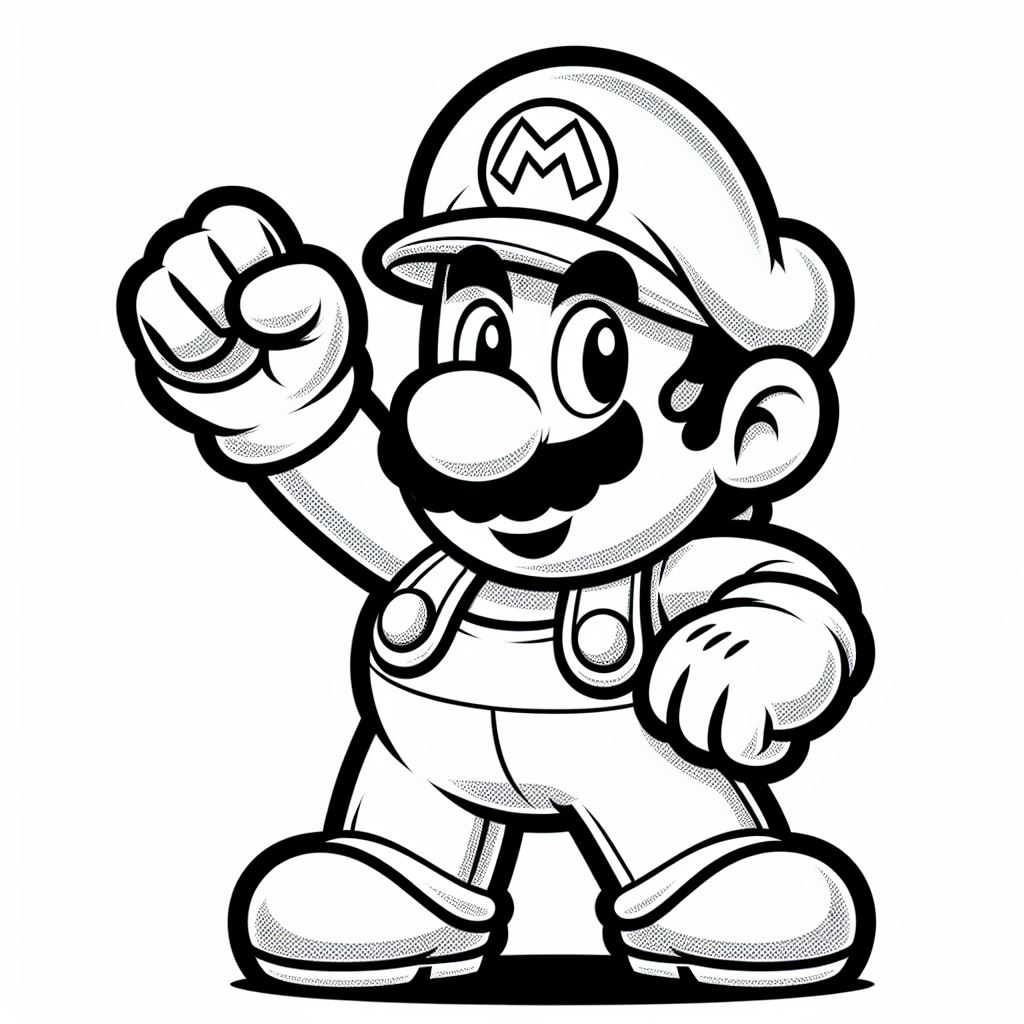 personagens super mario para pintar