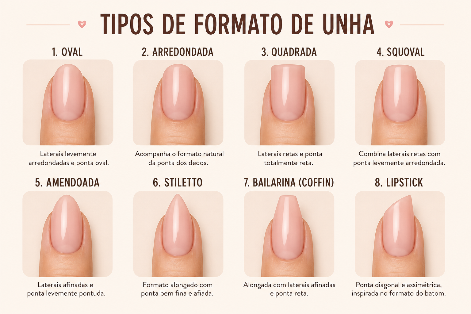 tipos de alongamento de unhas
