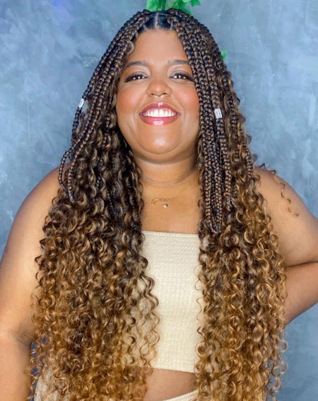 gypsy braids em tom natural (preto/castanho)