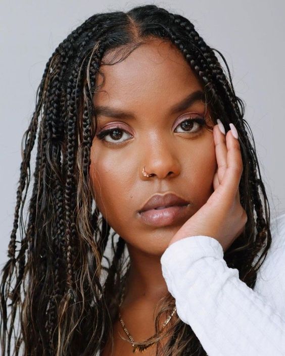 gypsy braids com cachos volumosos