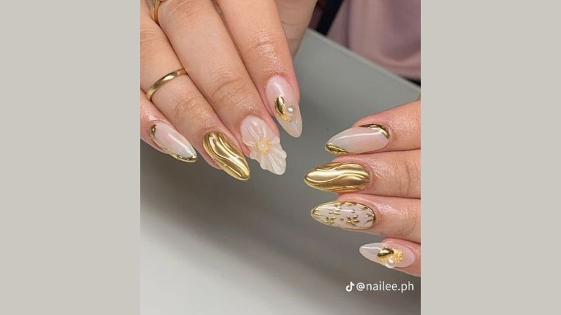 unha almond minimalista