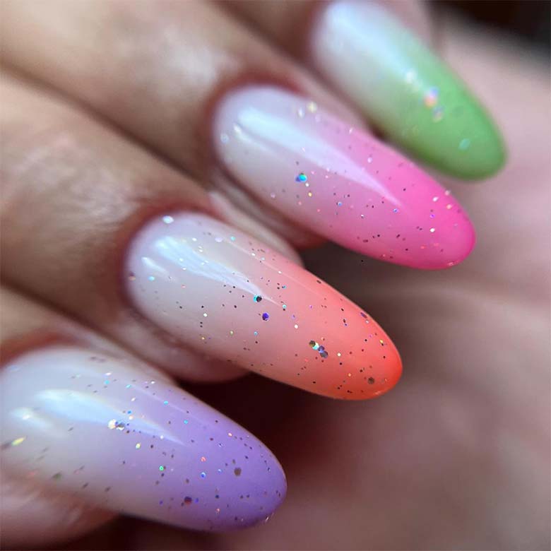 nail art baby boomer brilhante