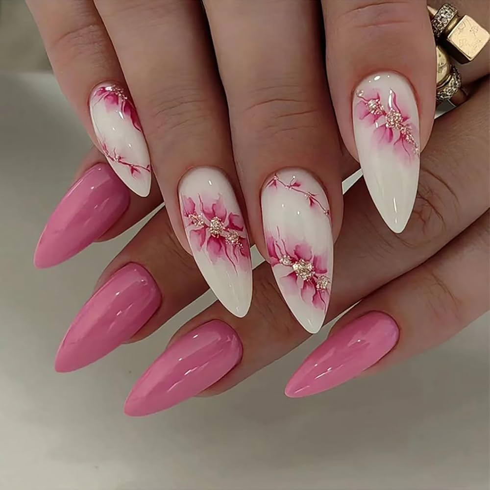 unha rosa claro