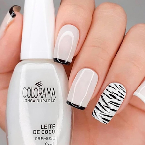 unhas de gel curtas elegantes
