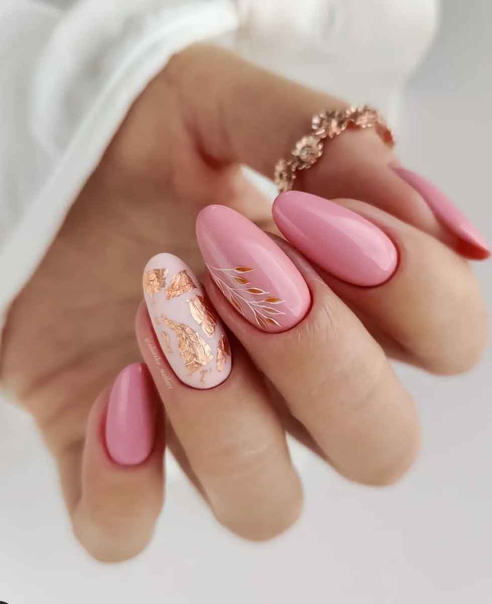 unhas decoradas rosa bailarina