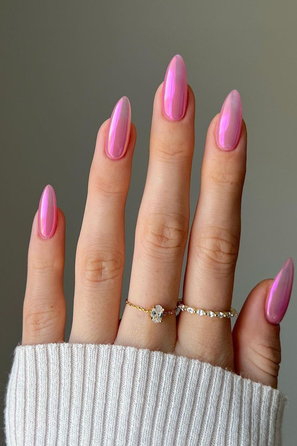 unha decorada rosa choque
