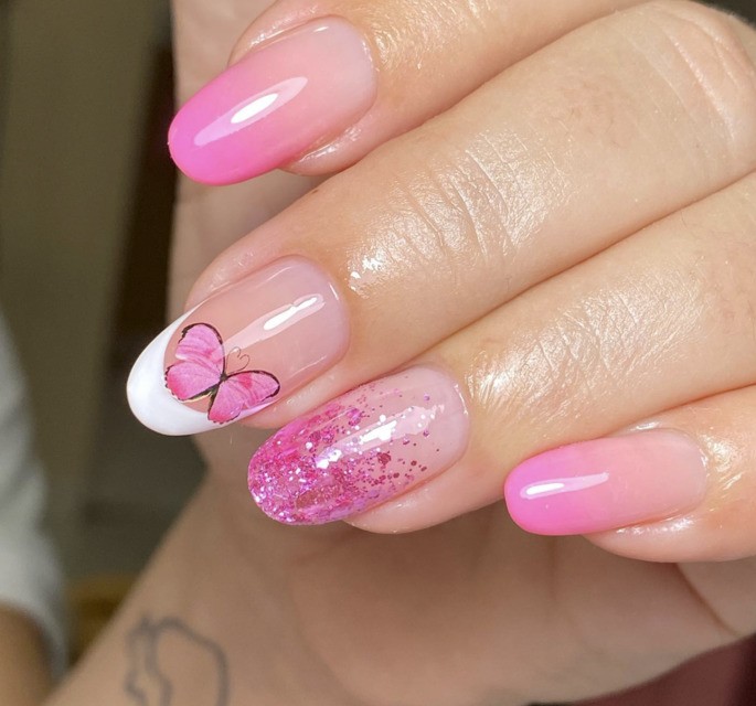 unha rosa delicada