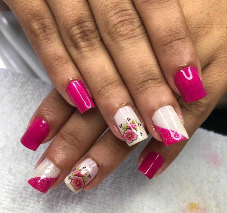 unha rosa elegante