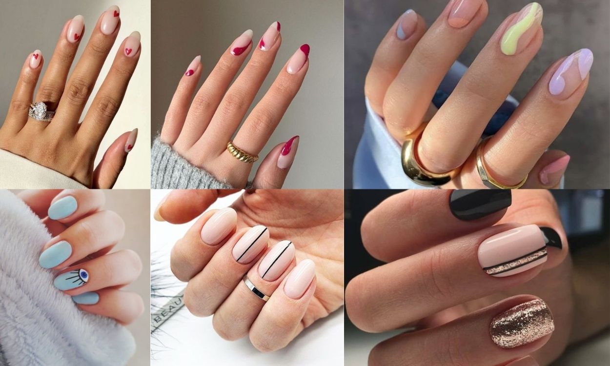 unhas redondas cores