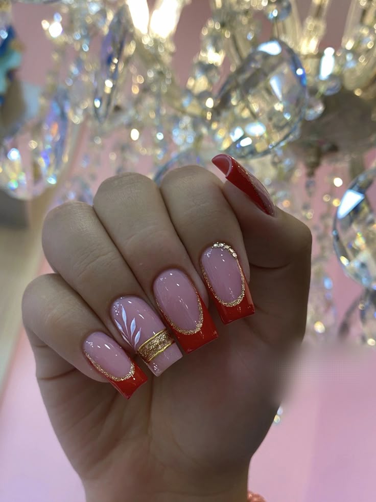 Unhas vermelhas para pele quente