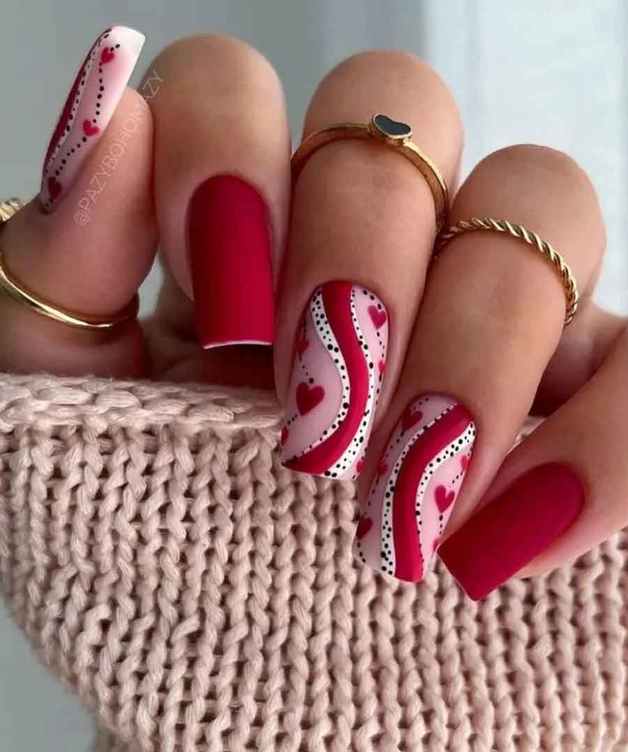manutenção unhas de gel vermelhas
