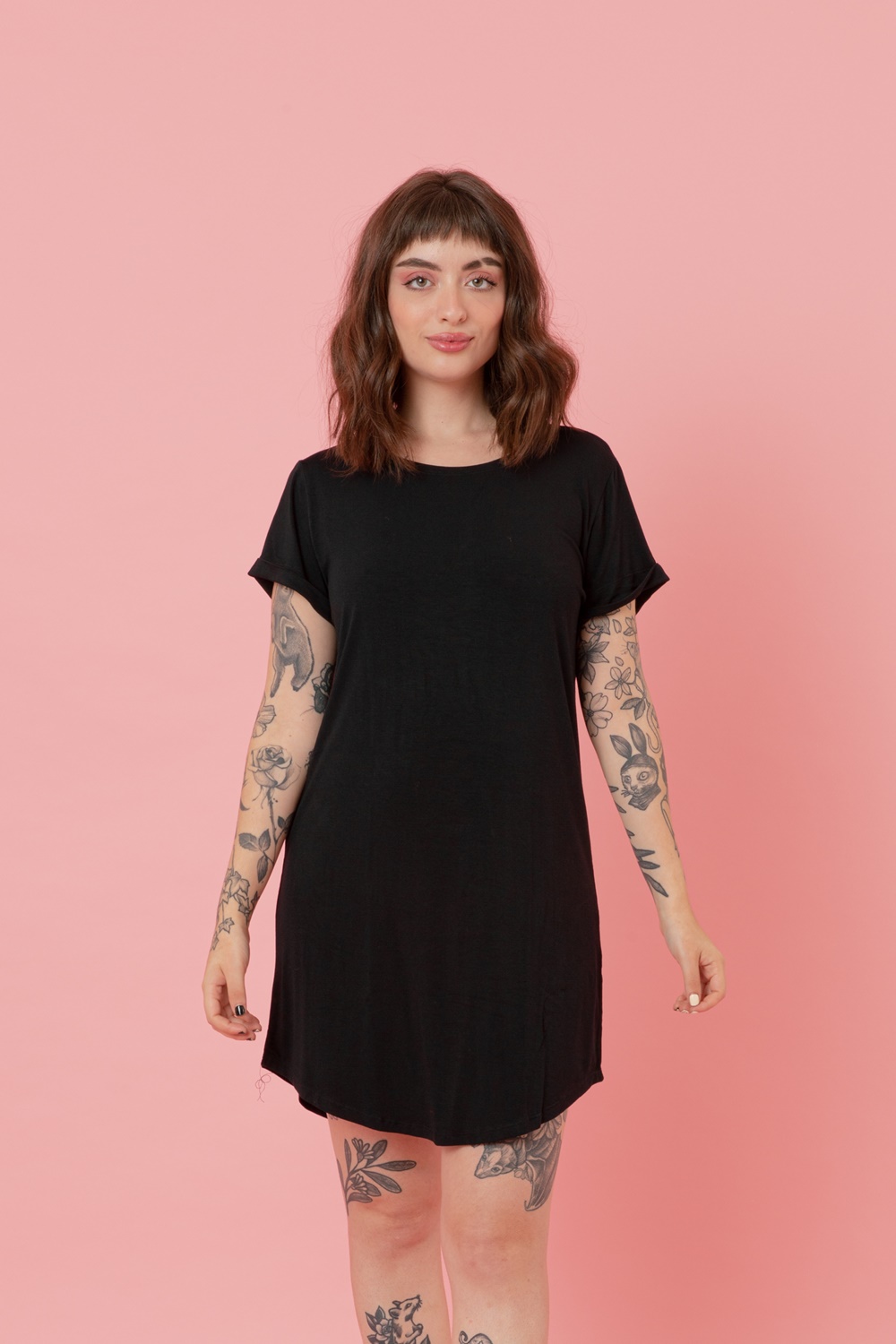 vestido camiseta estampado