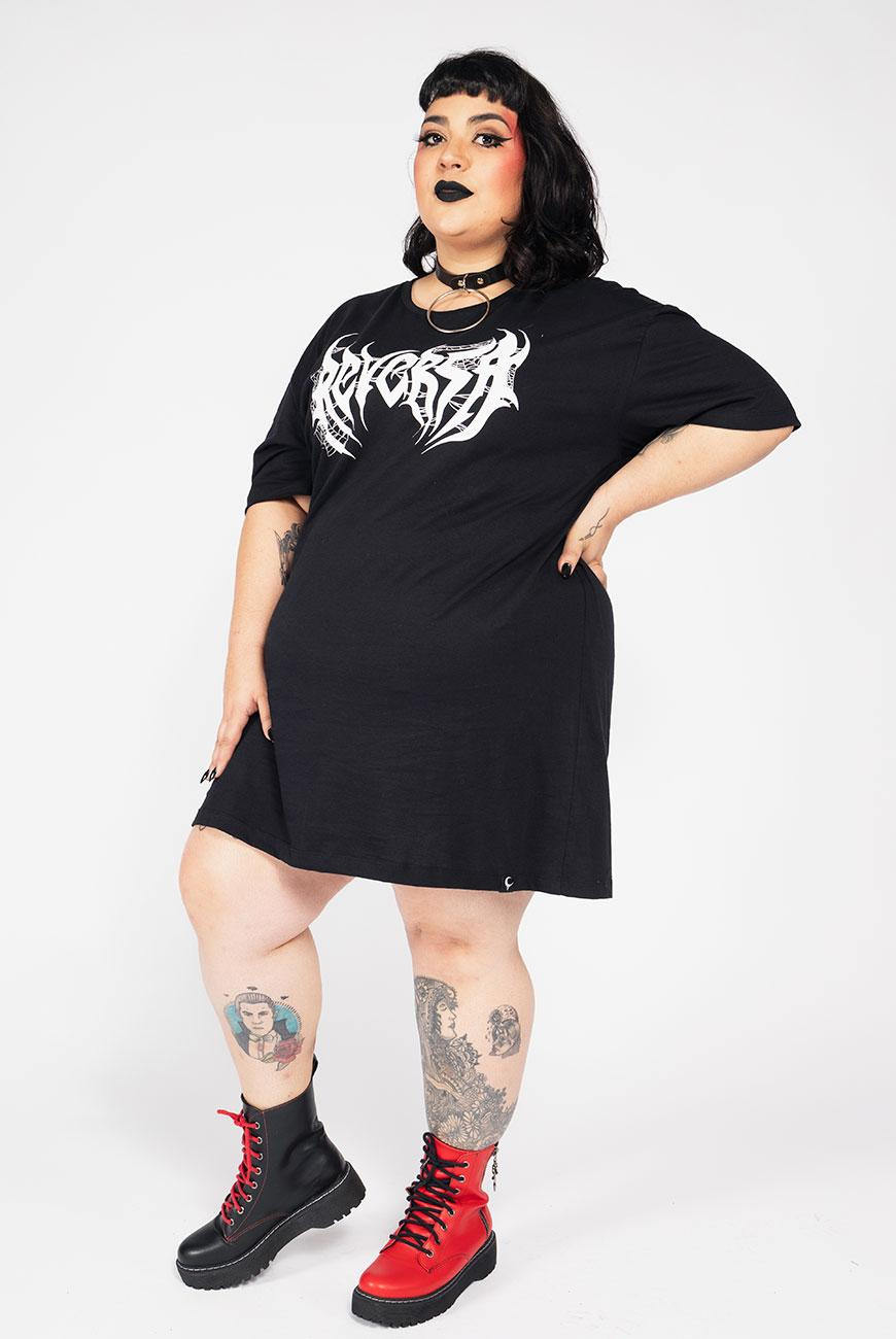 vestido camiseta estampado