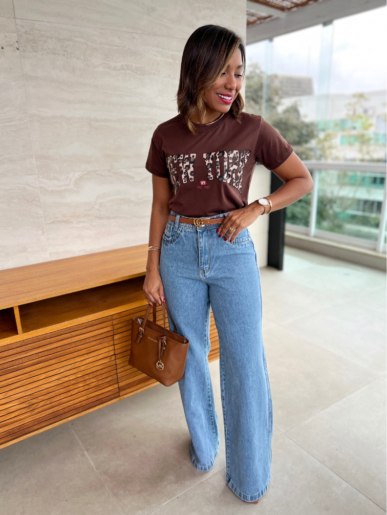 Calça pantalona wide leg