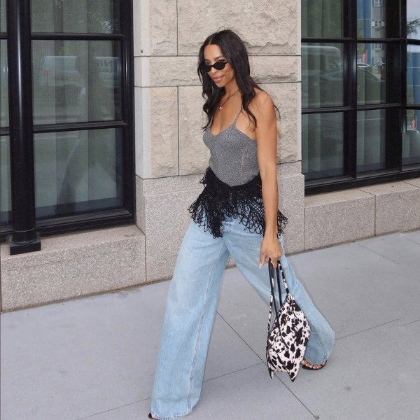 Calça pantalona wide leg