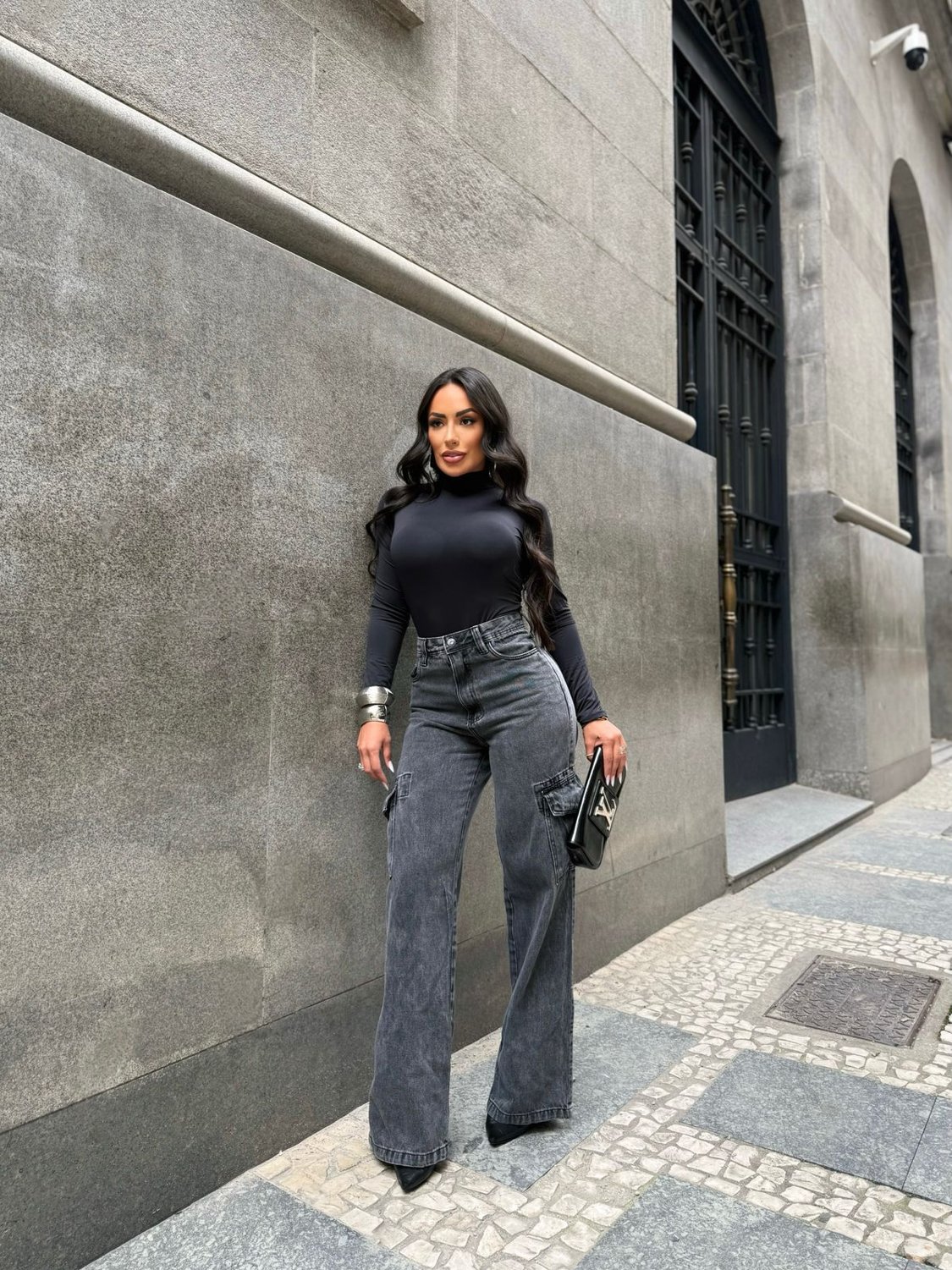 Calça wide leg alfaiataria