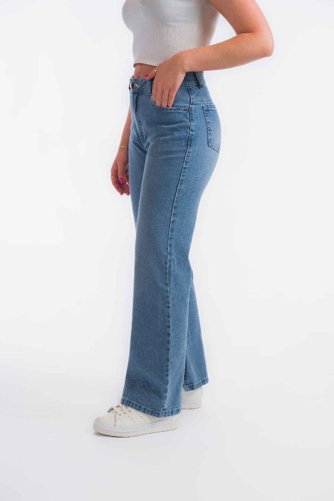 Calça wide leg feminina