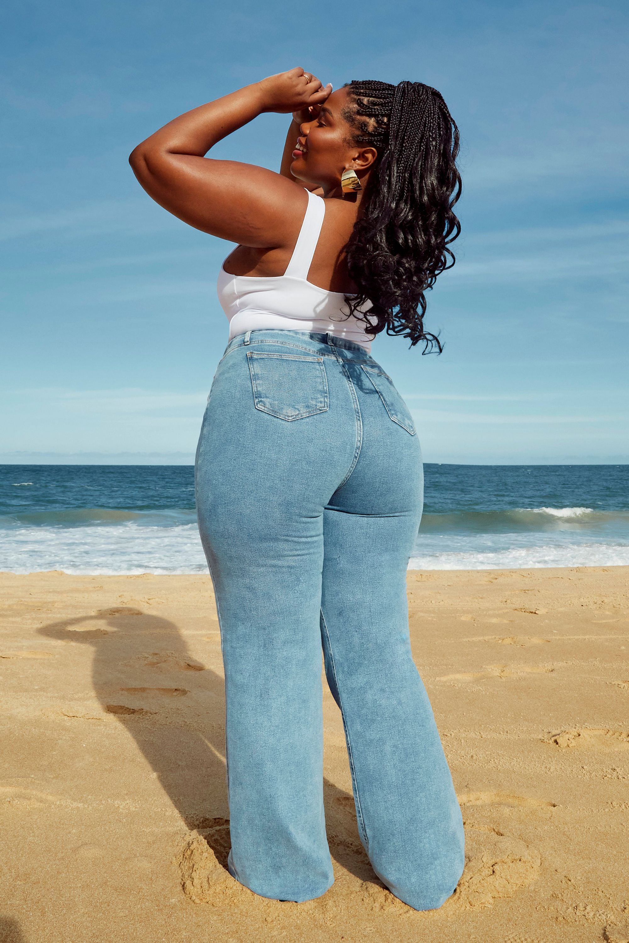 Calça cargo wide leg